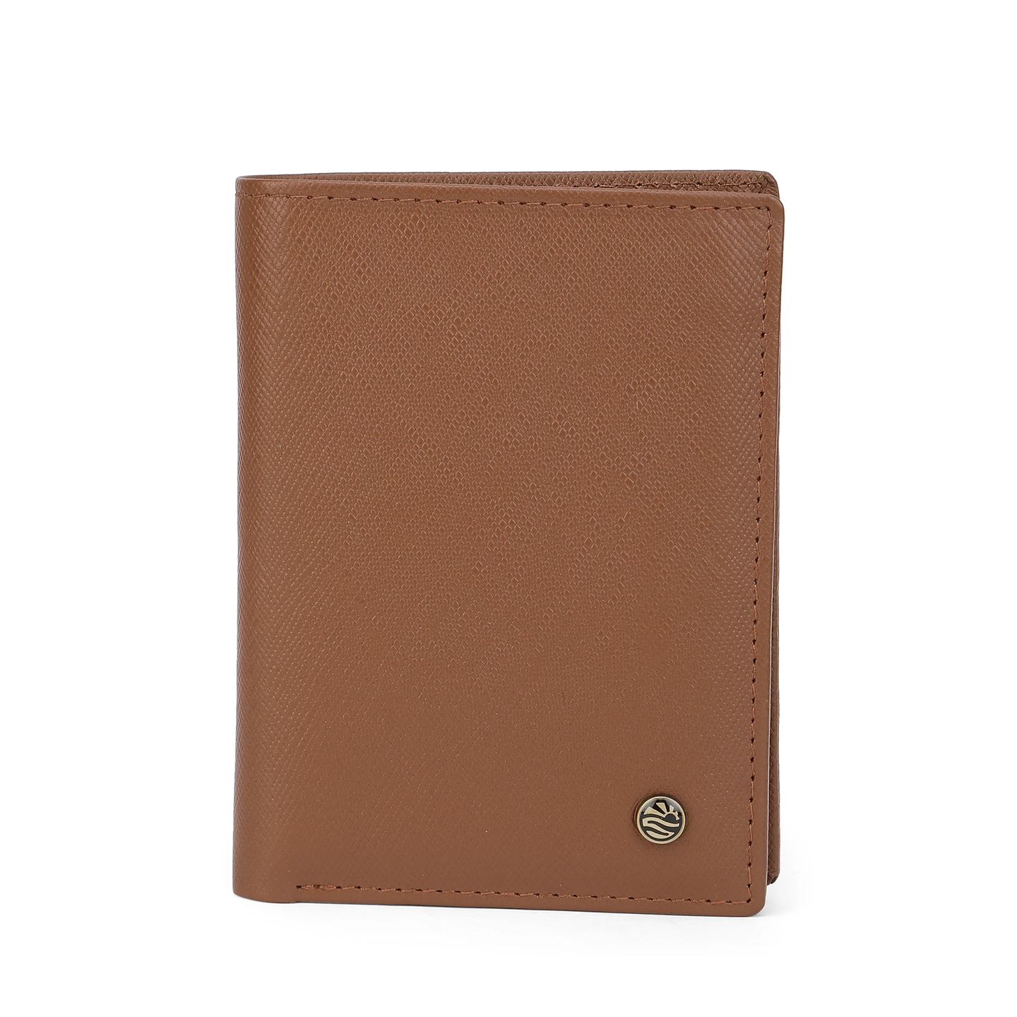 Perquisite Euro Bi-Fold Dark Tan Card Case Men's Wallet