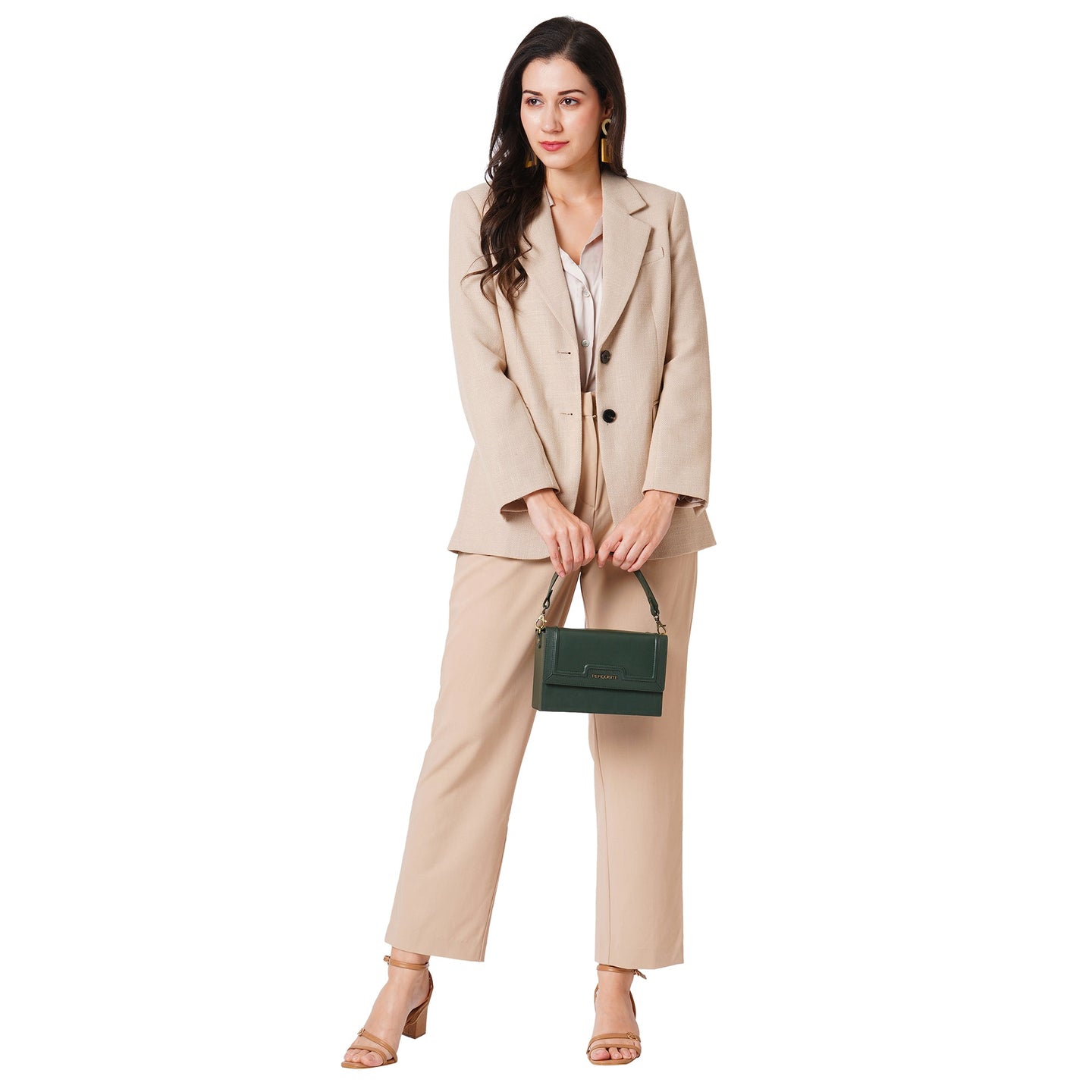 Perquisite Raina Bottle Green Shoulder Bag