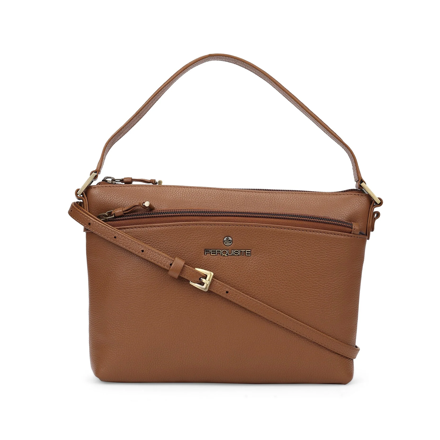 Perquisite Taylor Dark Tan Shoulder Bag