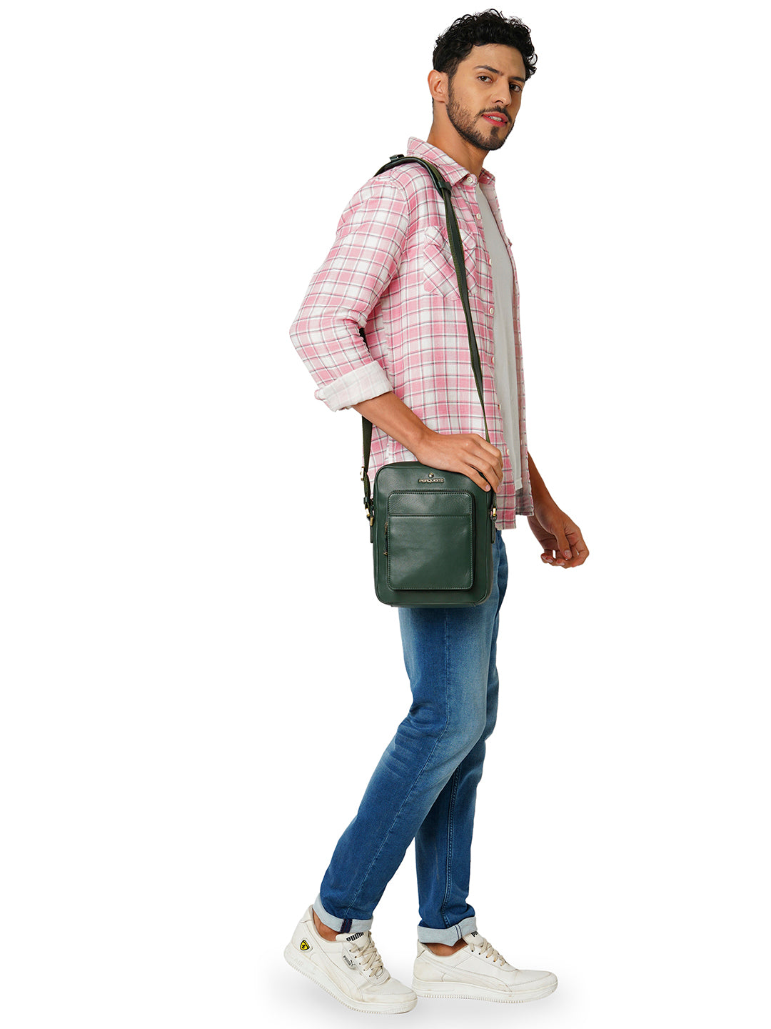 Perquisite Mark Bottle Green Crossbody